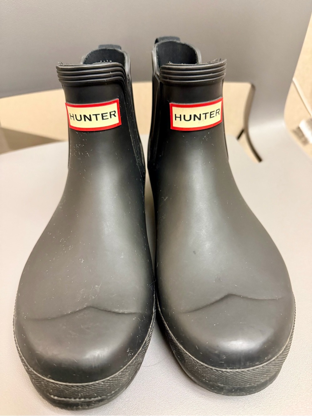 Hunter Men's Black Chelsea Rain Boots